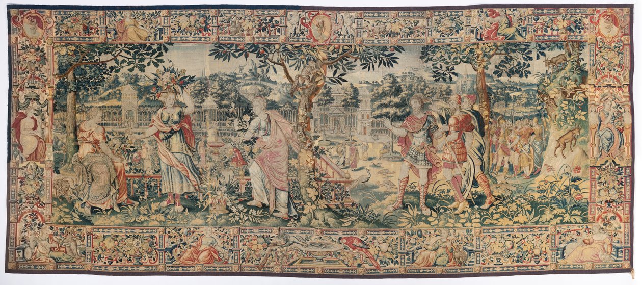 Romerne som beundrer de sabinske kvinnene av Unknown artist