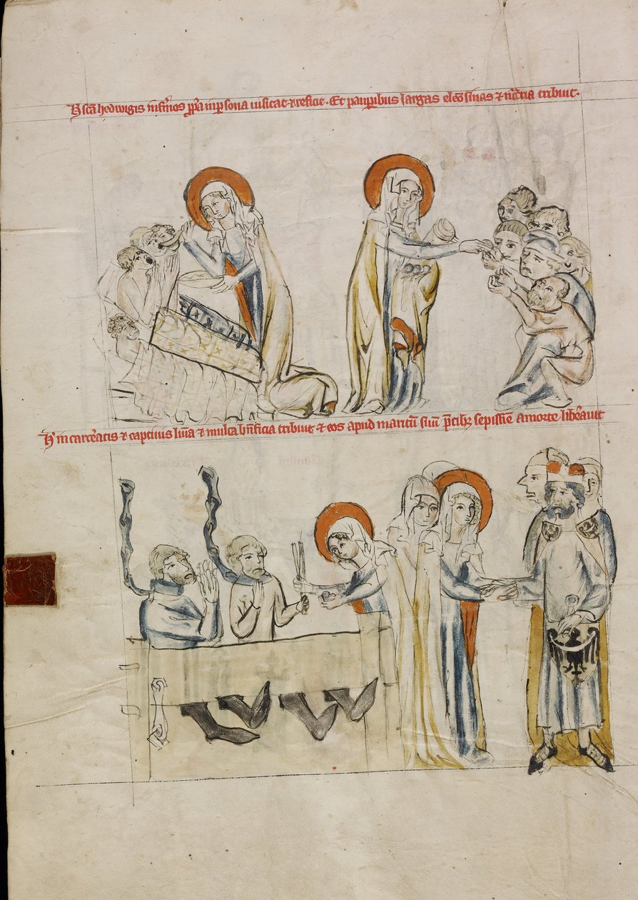 Sankt Hedvig tar vare på de syke; Sankt Hedvig tar vare på fanger av Unknown artist