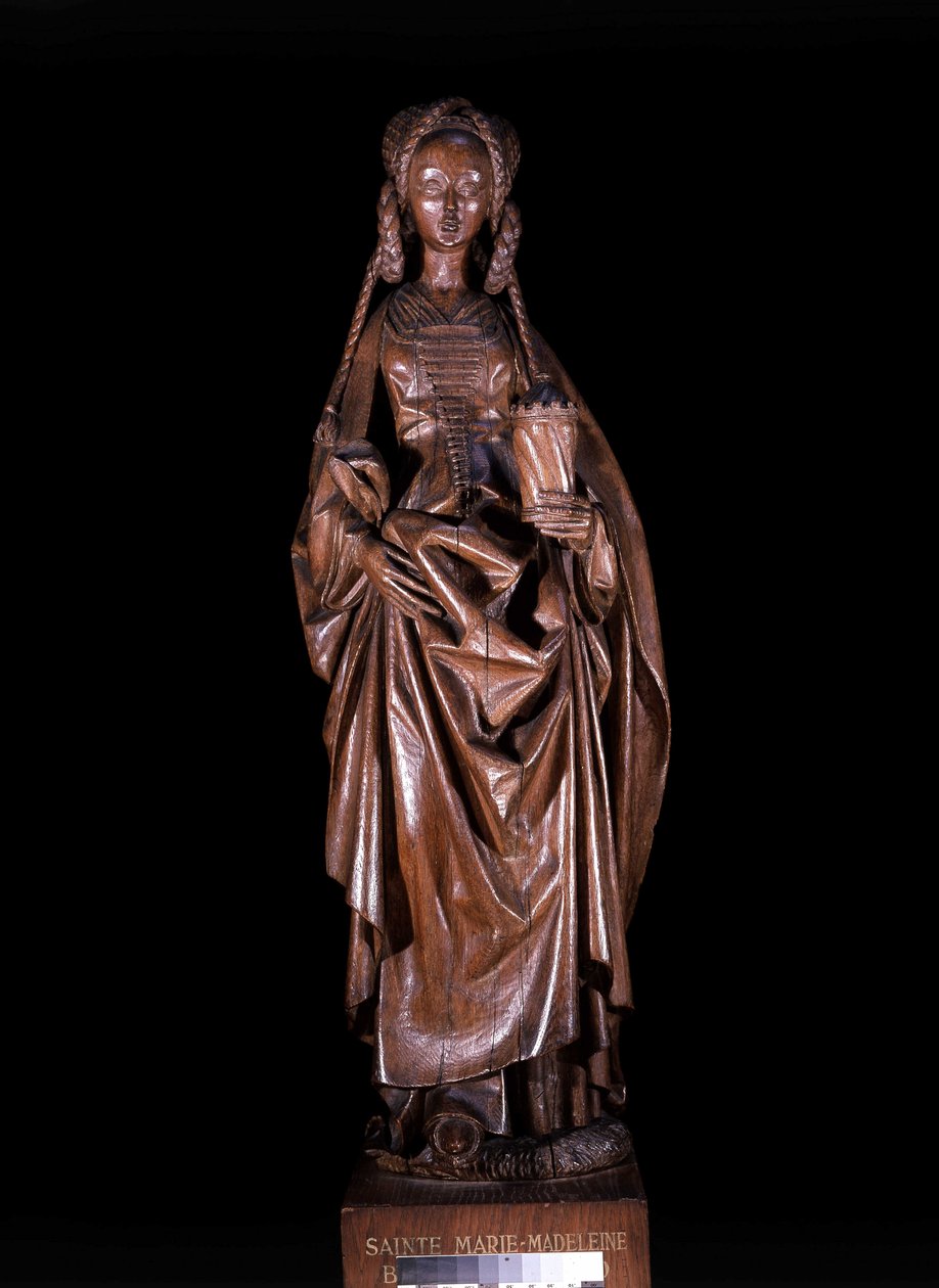 Saint Mary Magdalene in Mary of Burgundy, datter av Charles the Temeraire, utskåret tre av Unknown artist