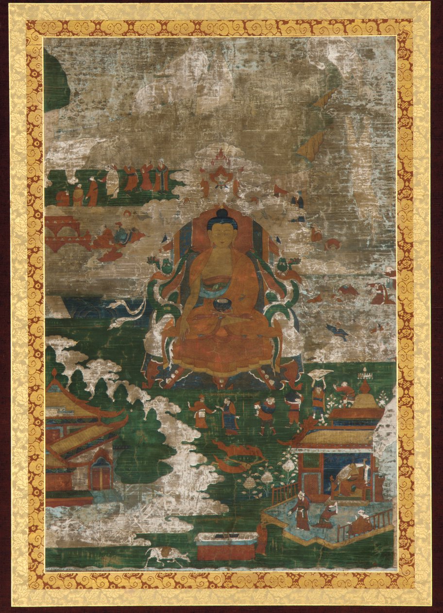 Sakyamuni tronet; og biografiske scener av Unknown artist