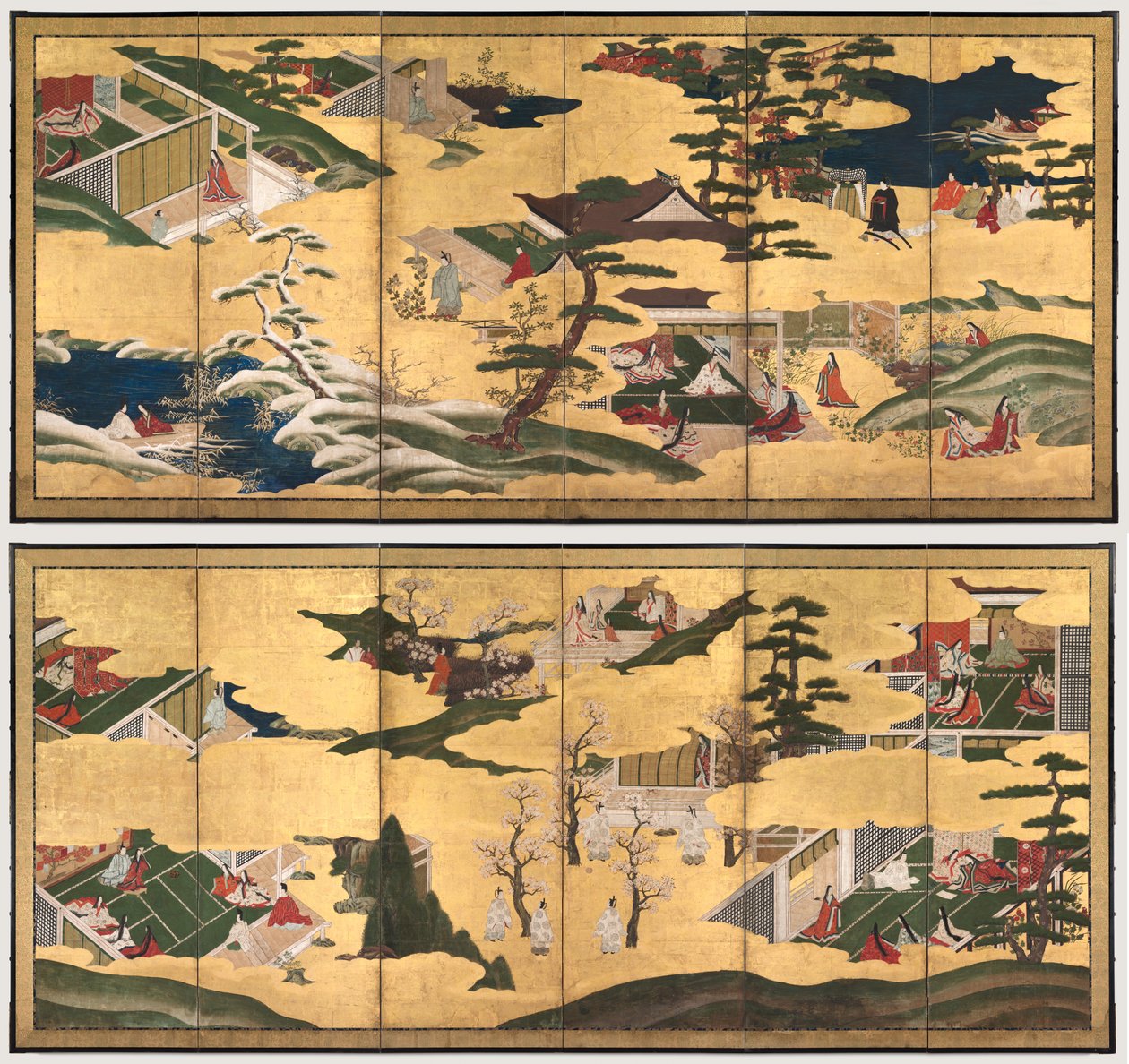 Scener fra Tale of Genji av Unknown artist