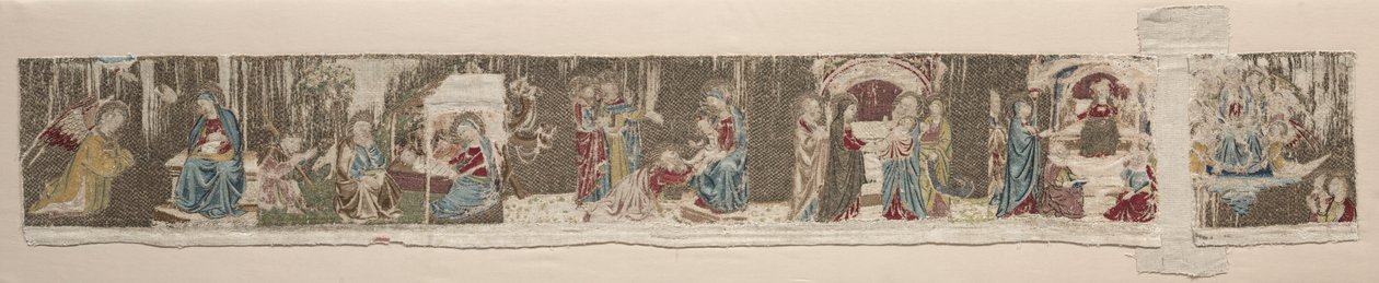 Scener av Jomfruens liv, fra et alter foran av Unknown artist