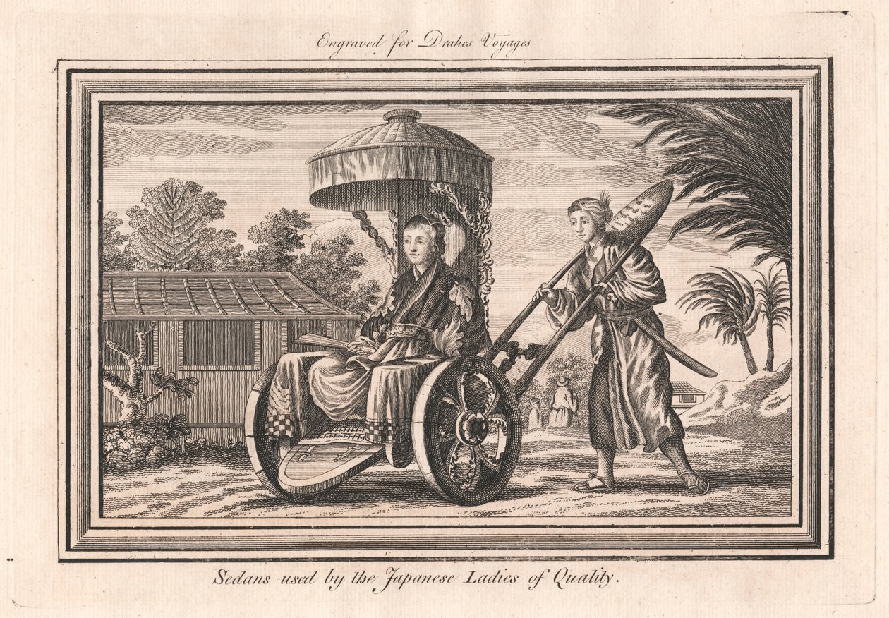 Sedaner brukt av de japanske kvalitetsdamene av Unknown artist