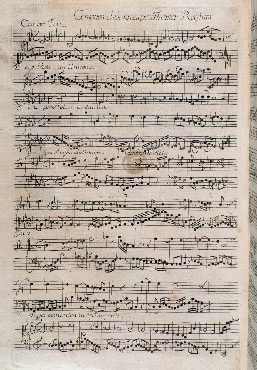 Noter av Johann Sebastian Bach (1700-tallet) av Unknown artist
