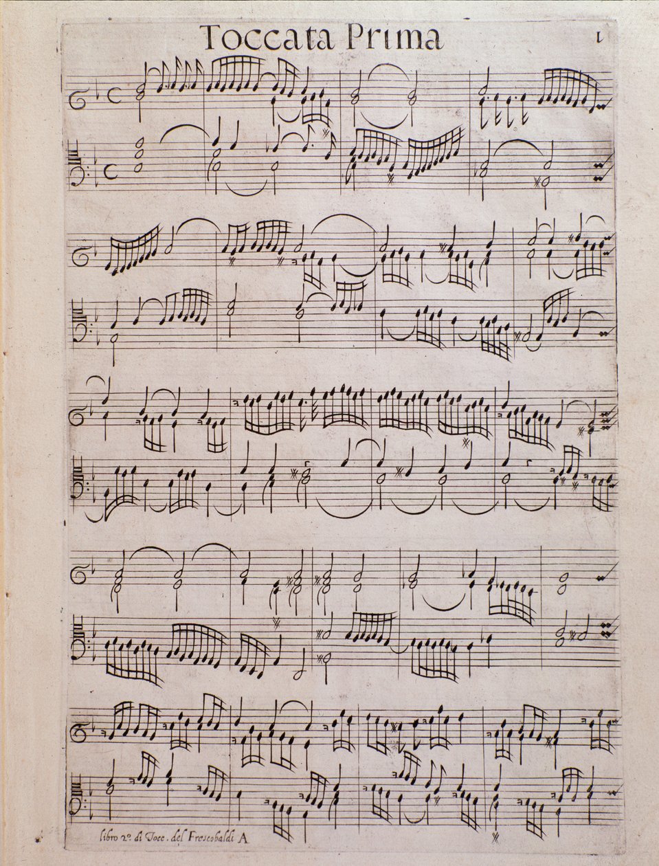 Noter fra Second book of toccate av Girolamo Frescobaldi av Unknown artist
