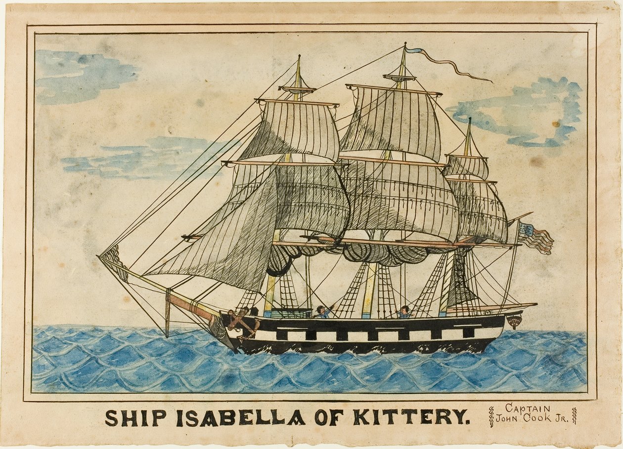 Skipet Isabella fra Kittery av Unknown artist