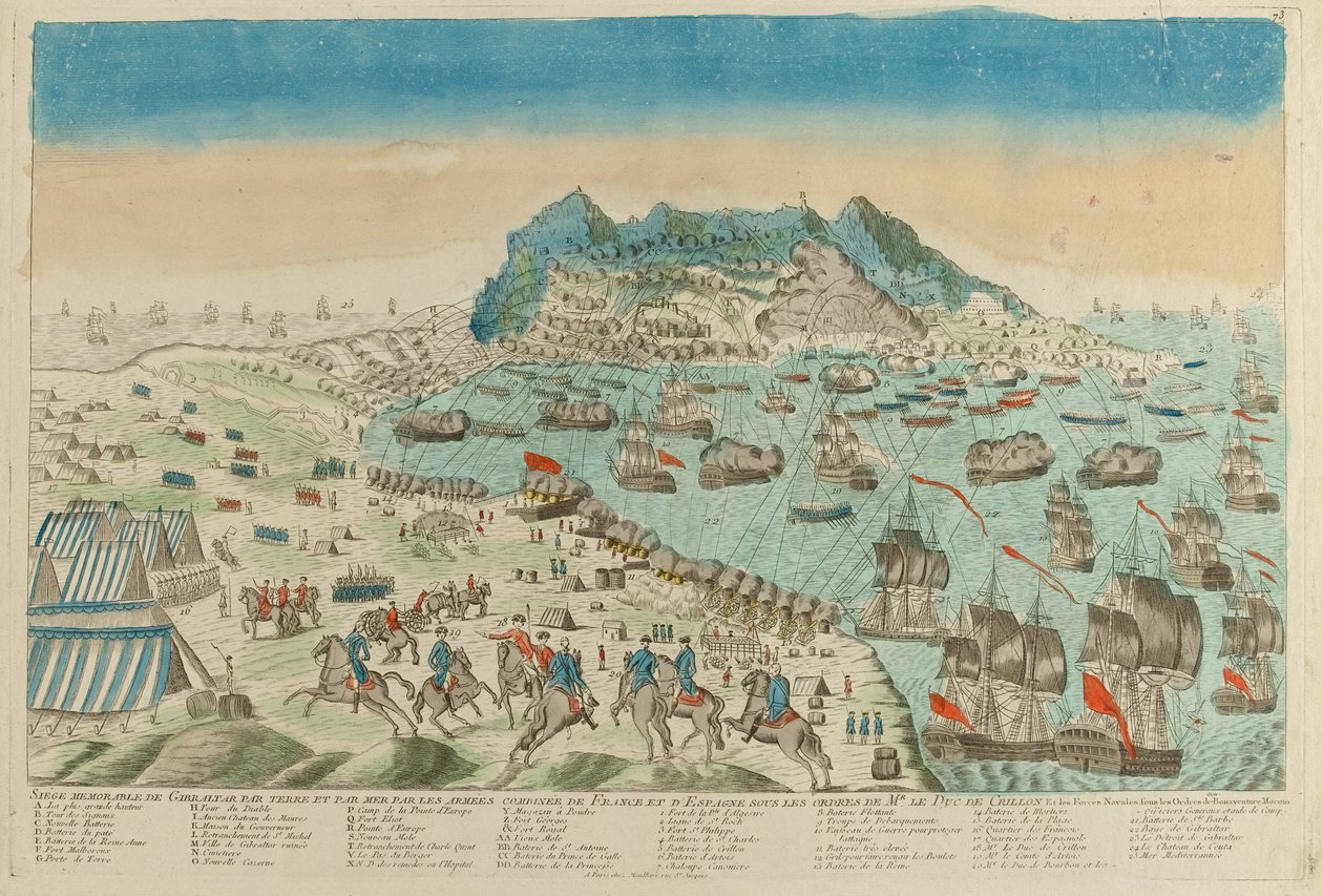 Gibraltars seire, 1782 av Unknown