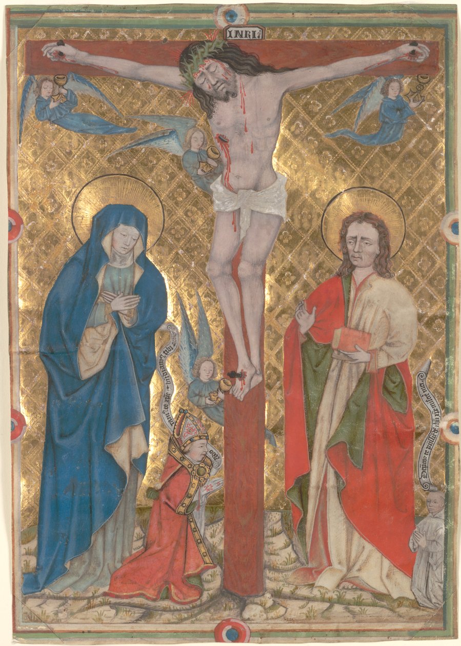 Single Leaf from a Missal: The Crucifixion av Unknown artist