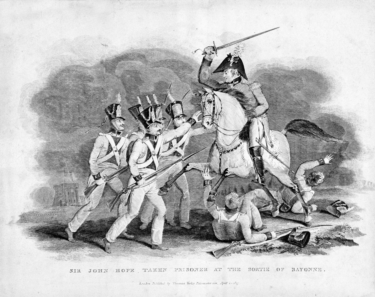 Sir John Hope ble tatt til fange ved utflukten i Bayonne av Unknown artist