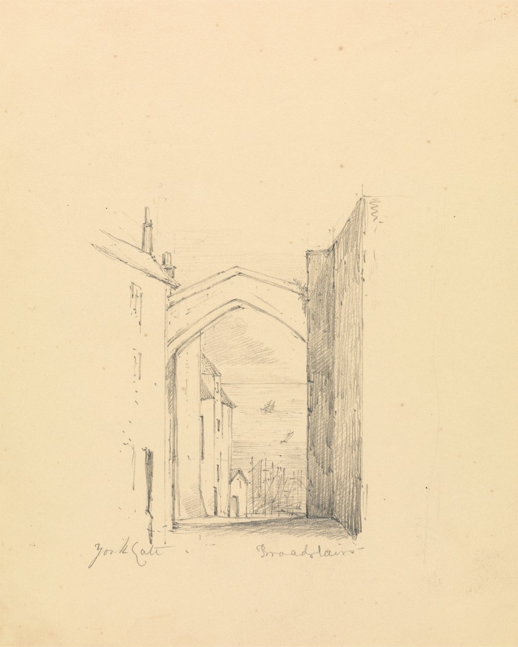 Skisse av York Gate av Unknown artist