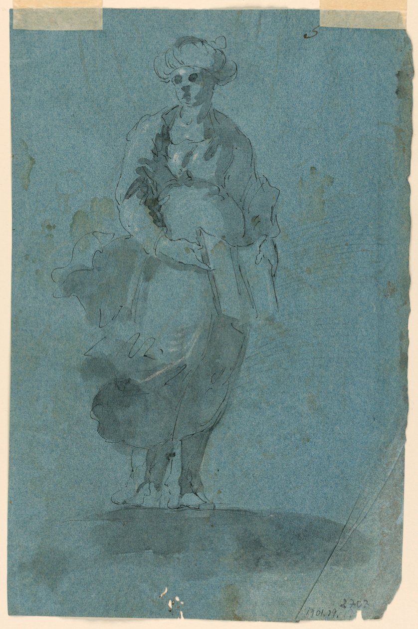 Skisser A) Sibyll (?); B) Johannes forkynnelse av Unknown artist