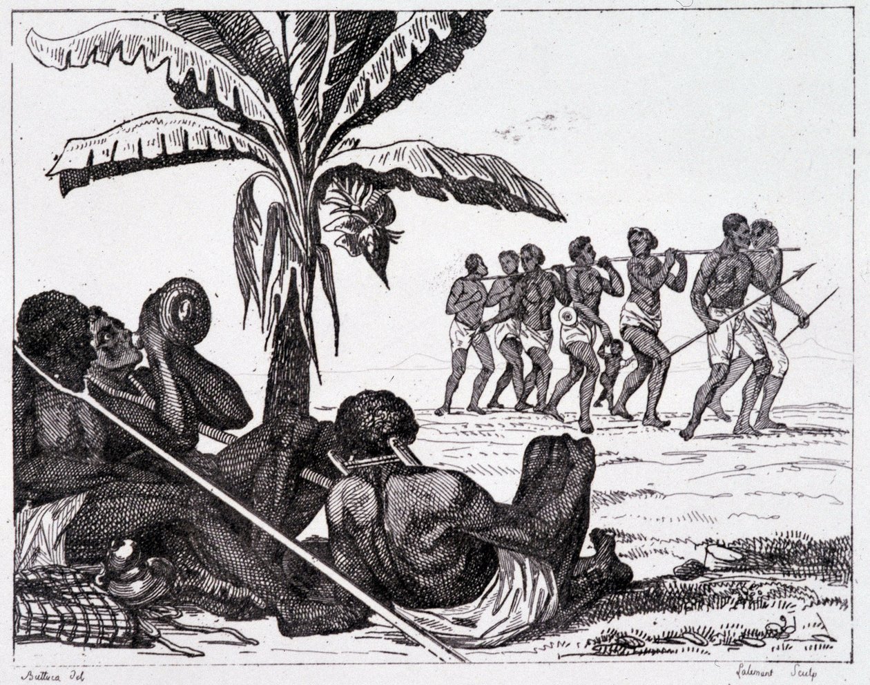 Slaver som handler på tur - i "" Pittoreske Frankrike", T.III av Unknown artist