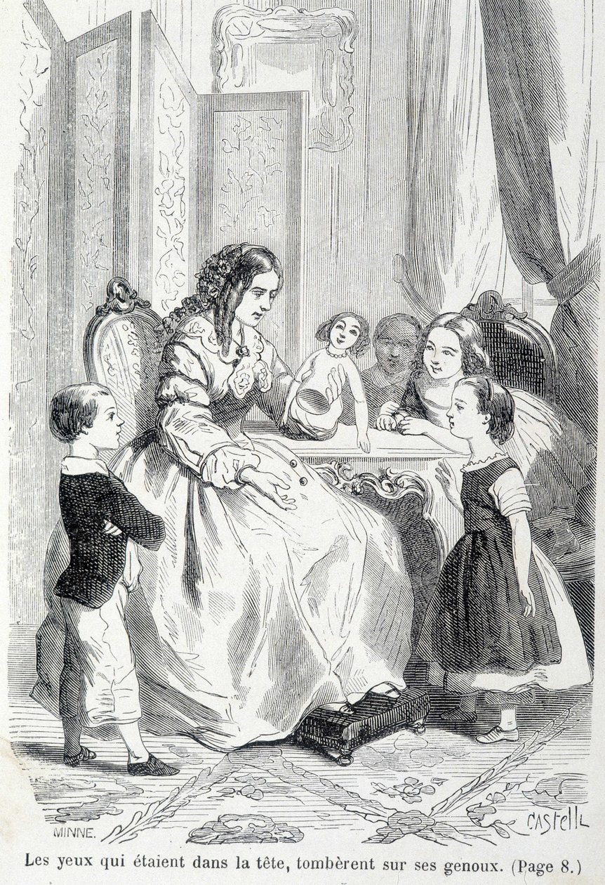 Sophie og den ødelagte dukken - i "The misfortunes of Sophie"" av grevinnen av Ségur, Hachette av Unknown artist