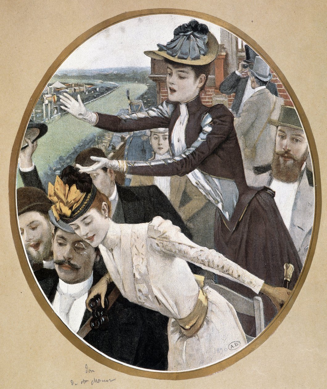 Tilskuere på løpene av Unknown artist