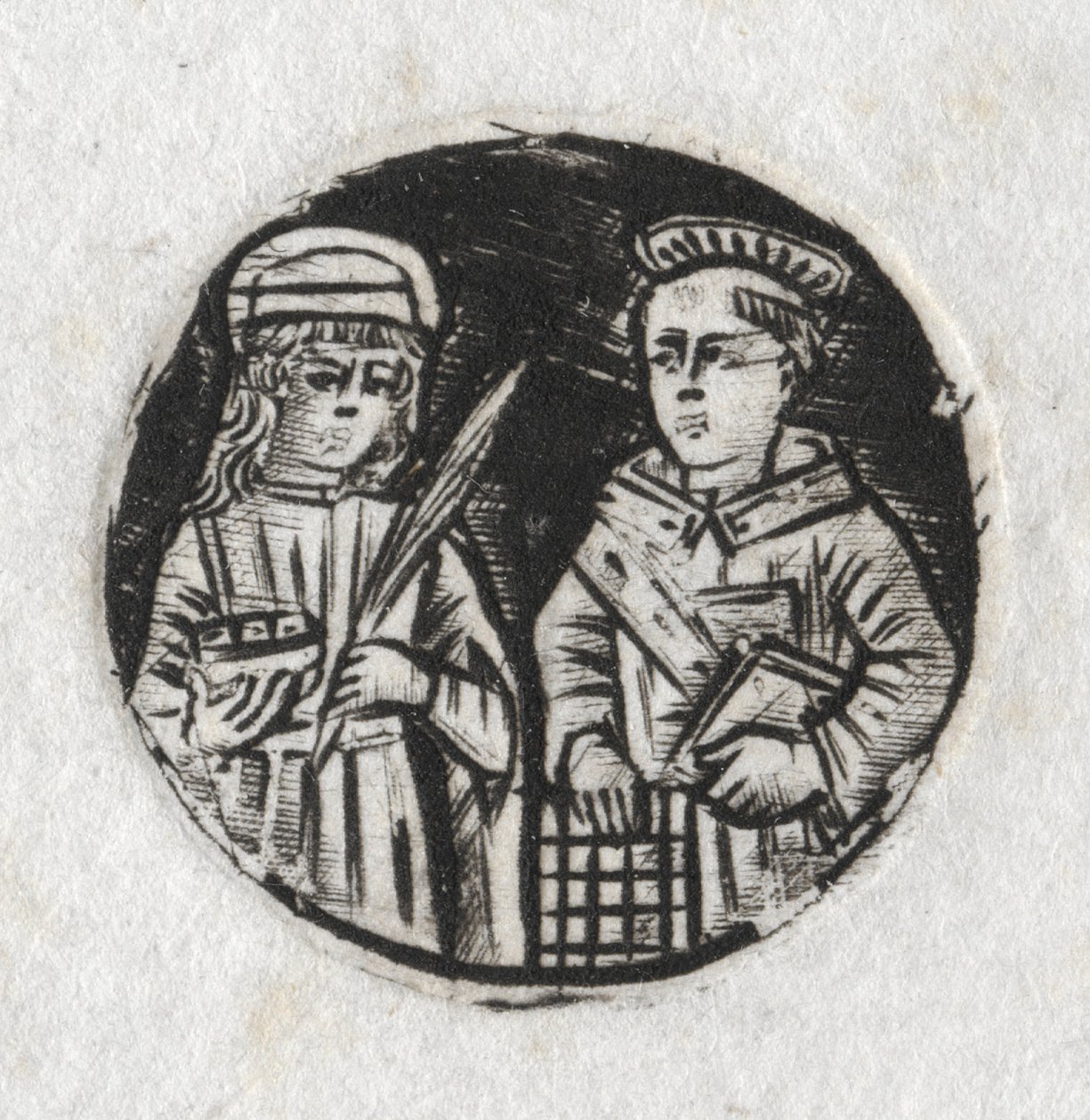 St. Lawrence og St. Lucy av Unknown artist