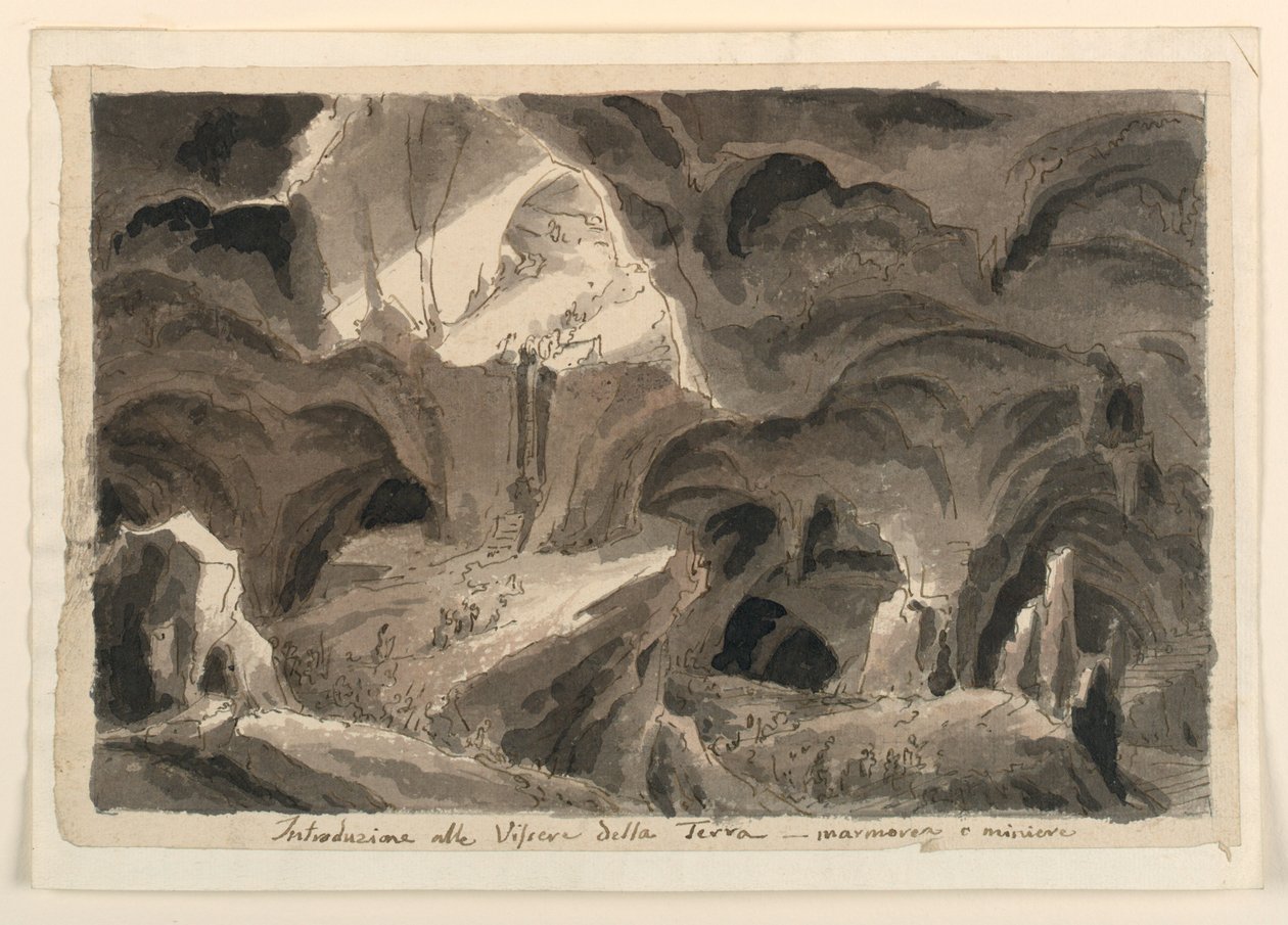 Scenedesign, grotter av Unknown artist