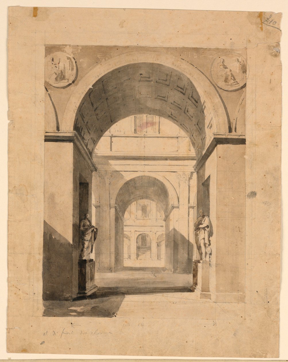 Scenedesign, Palace Courts av Unknown artist