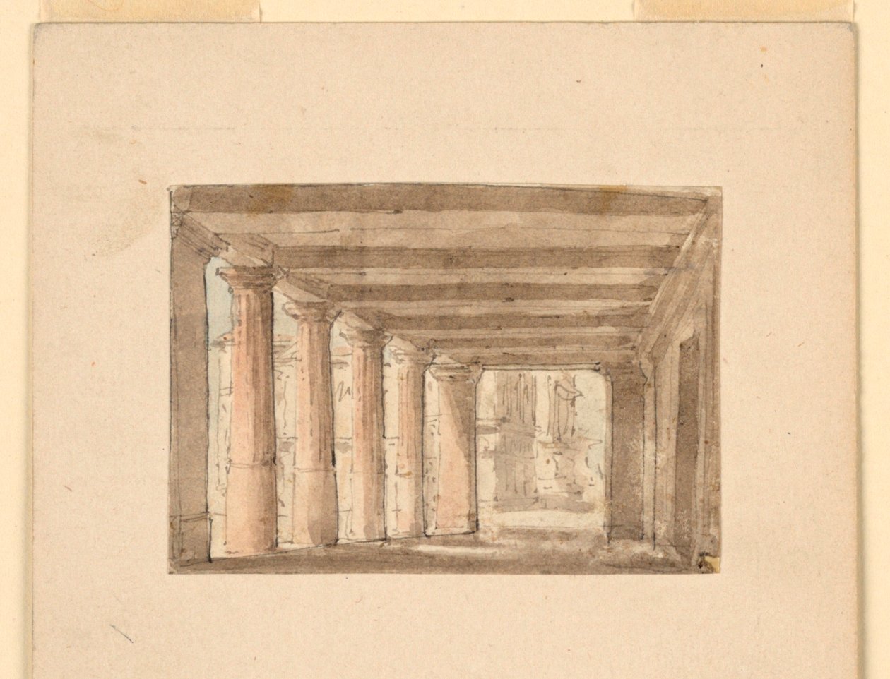 Scenedesign, Portico av Unknown artist