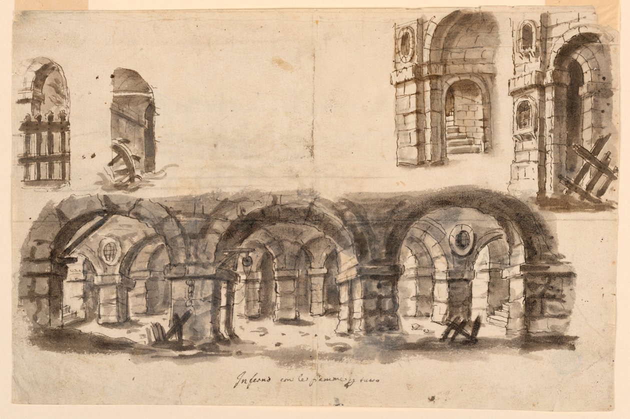 Scenedesign, Fengselskjeller av Unknown artist