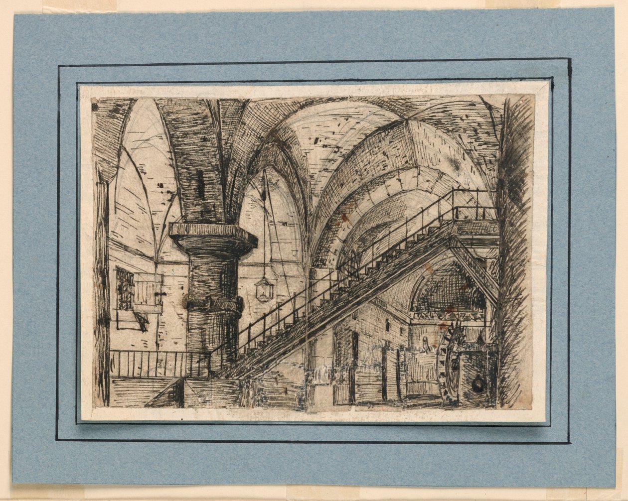 Scenedesign, Fengselsinteriør av Unknown artist