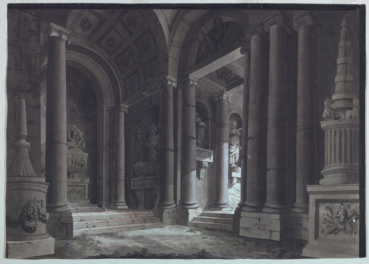 Scenedesign, gravsalen av Unknown artist