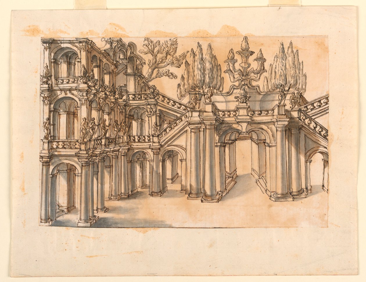 Scenedesign: Trapp i Park av Unknown artist