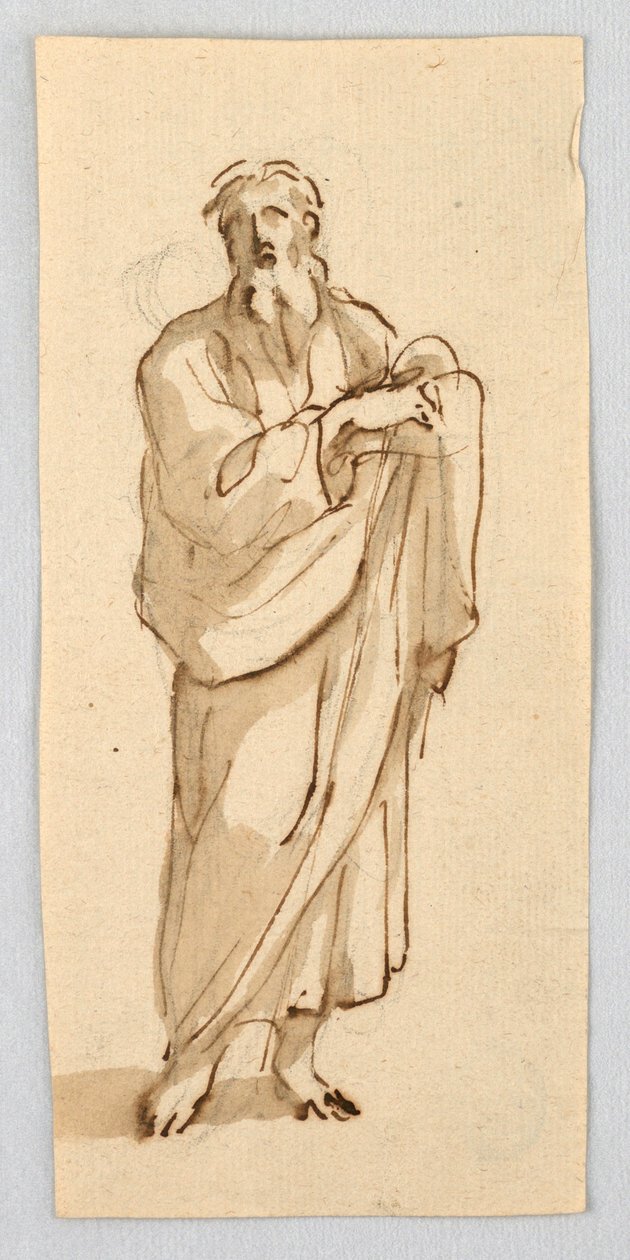 Stående skjeggete mann av Unknown artist