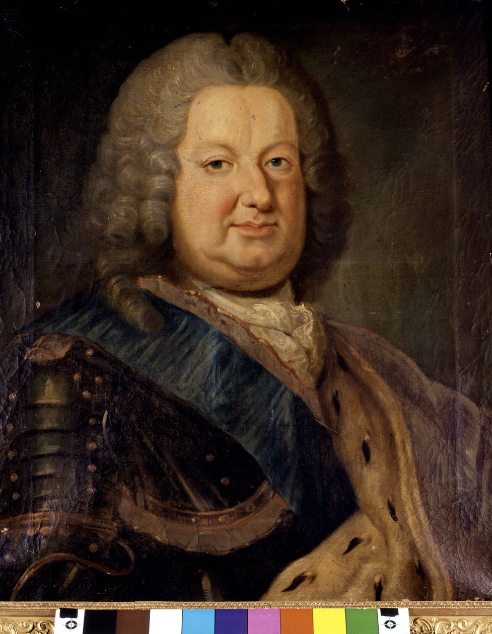 Stanislaw Leszczynski (Stanislas I st, konge av Polen) (1677 - 1766). Maleri. Paris, Bibl. Pusse. av Unknown artist