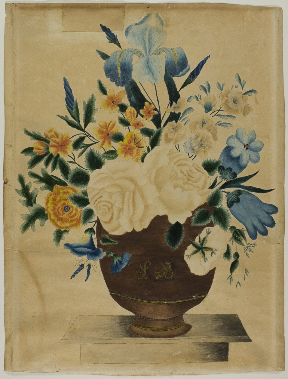 Stilleben med blomsterarrangement i potten av Unknown artist