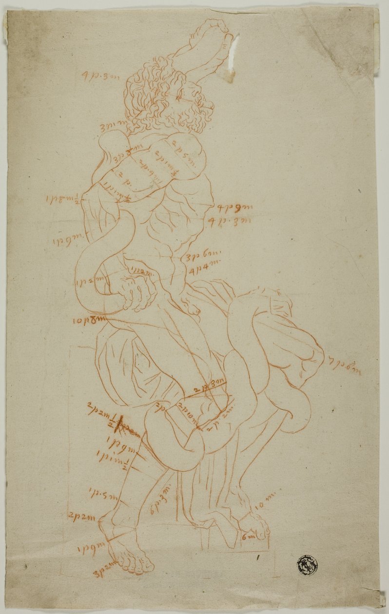 Studie etter Laocoon-skulptur av Unknown artist