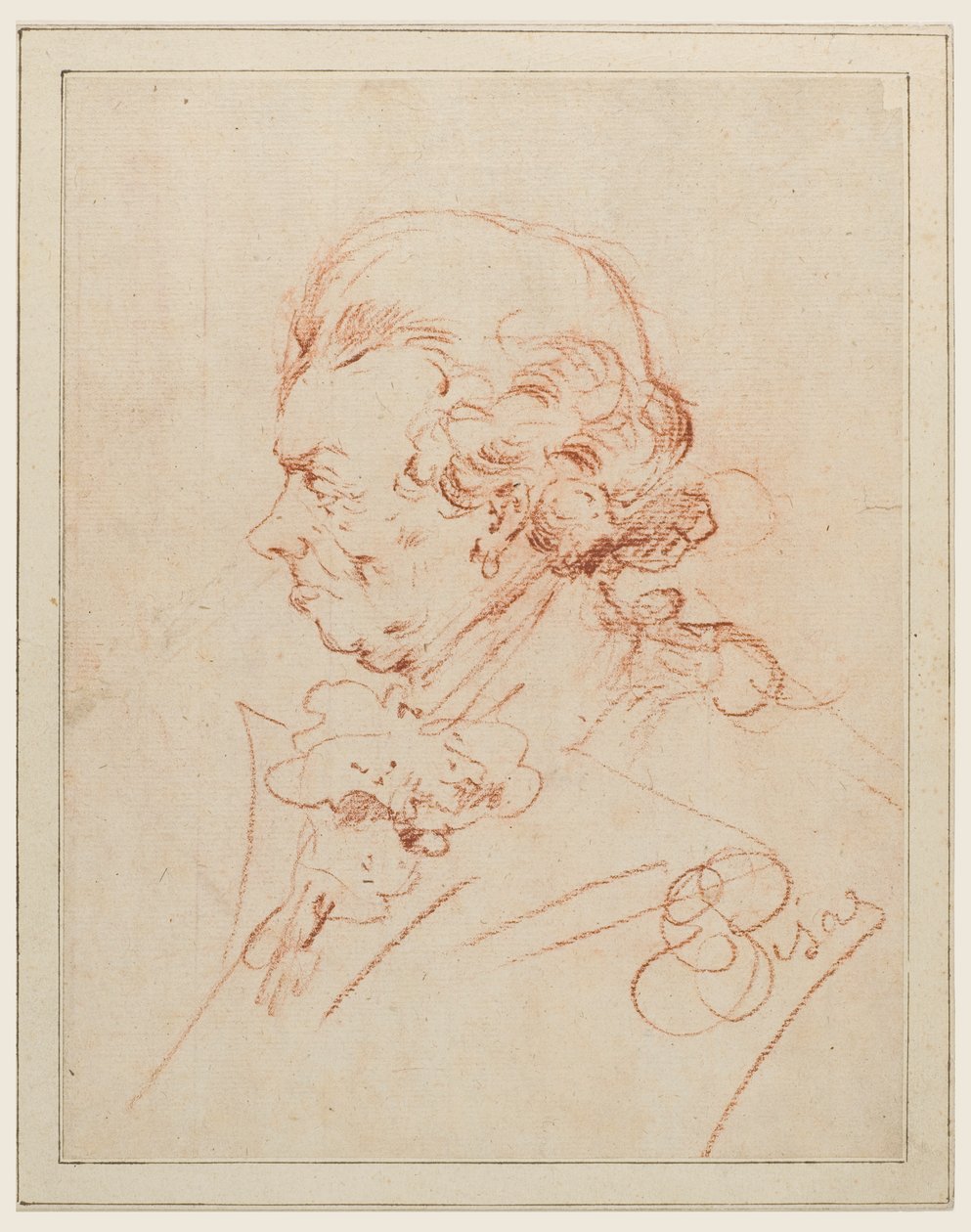 Studie for portrett av en mann av Unknown artist