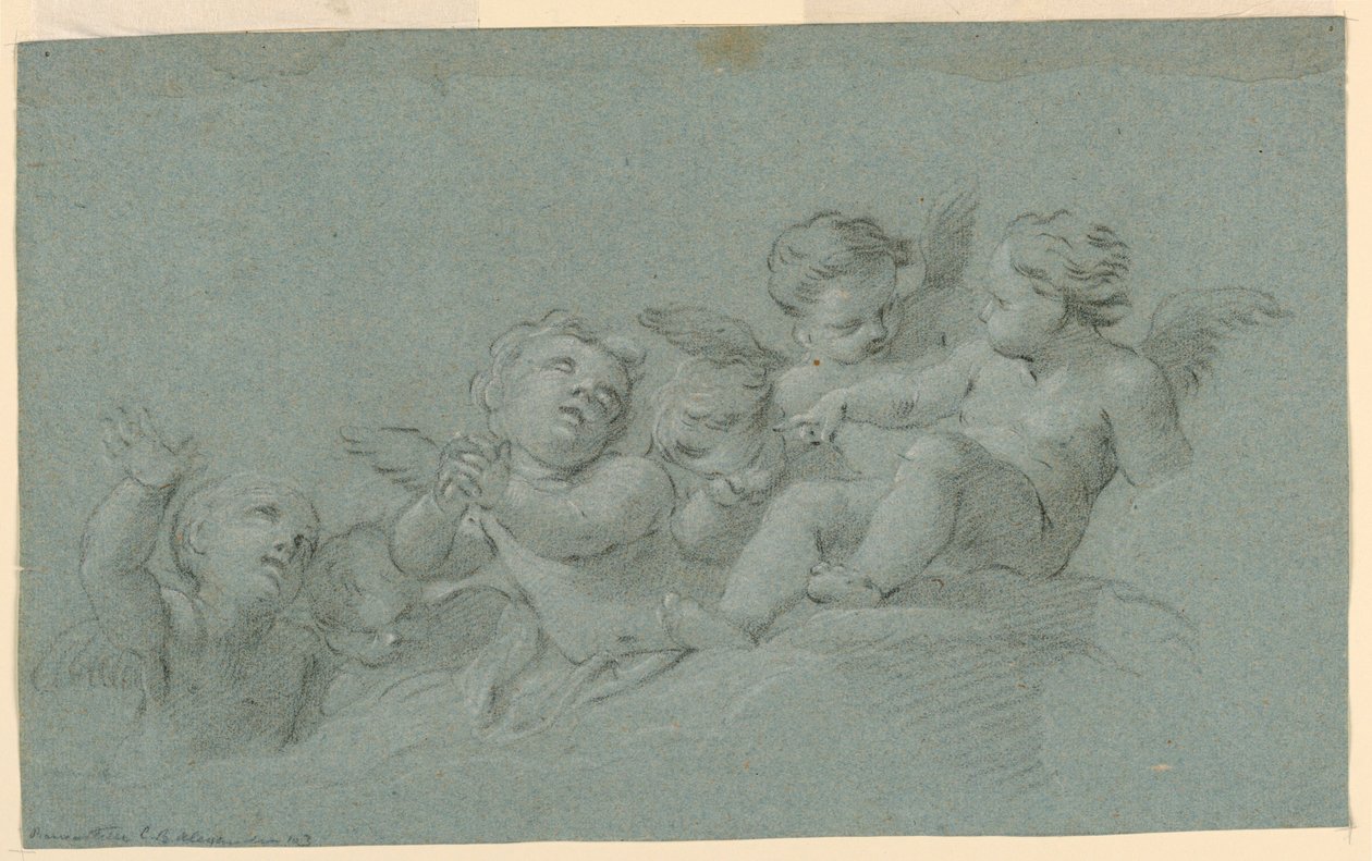 Studie av engler av Unknown artist