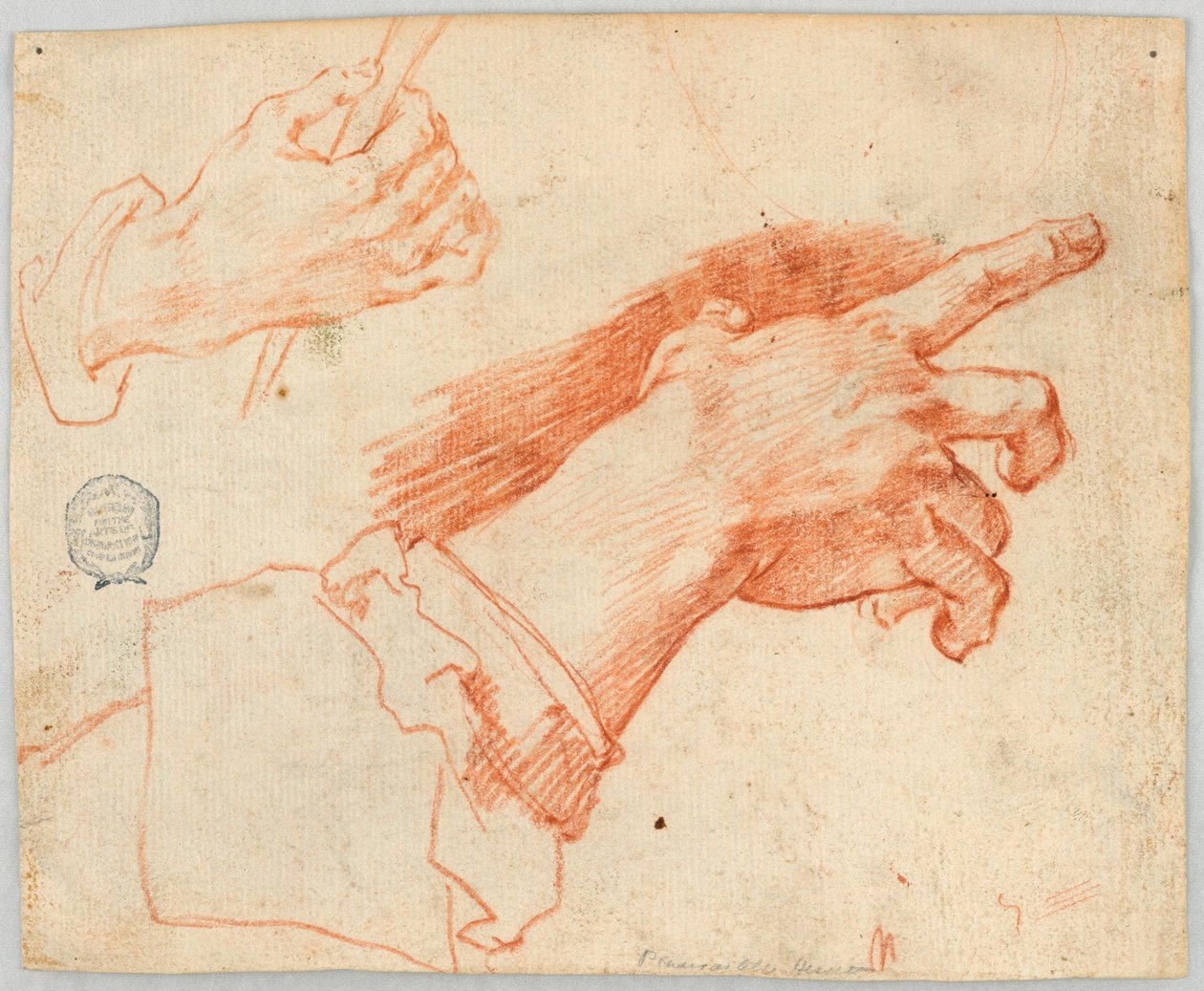 Studie av gestikulerende hender av Unknown artist