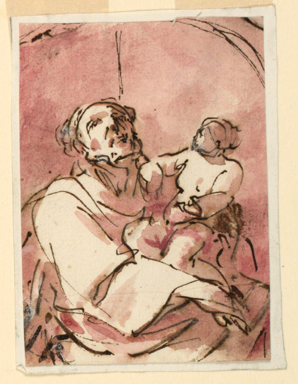 Studie av Saint Joseph som bærer Kristusbarnet av Unknown artist