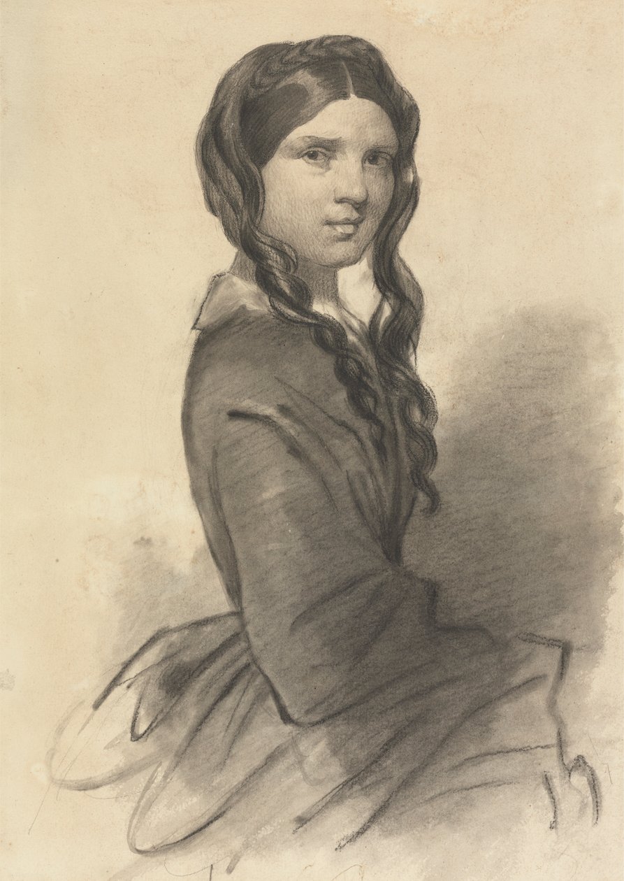 Studie av en kvinne av Unknown artist
