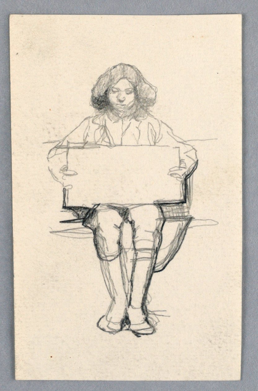 Studie av en ung gutt av Unknown artist