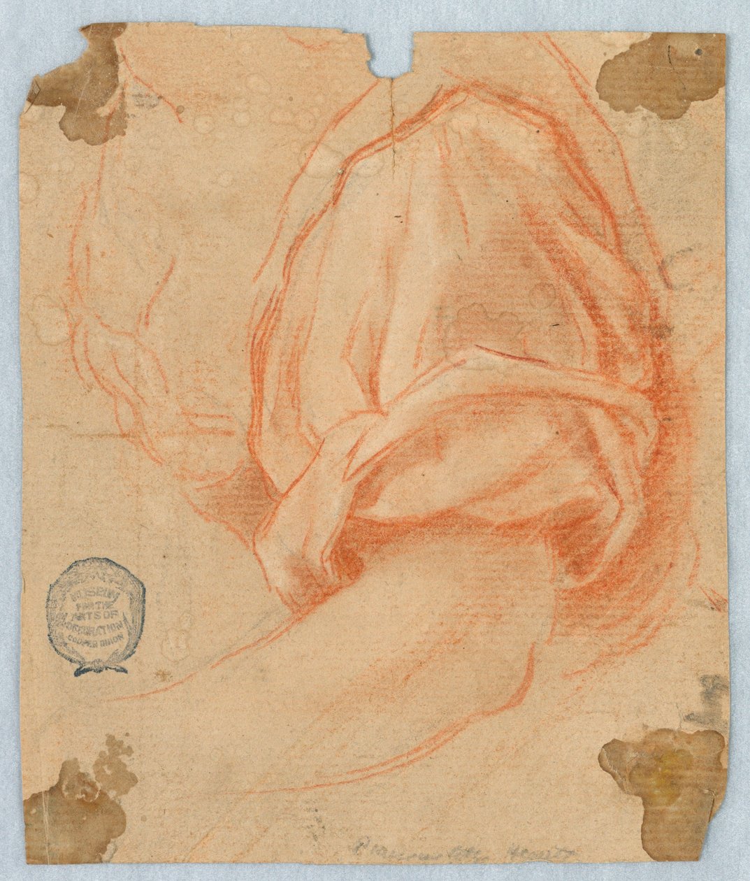 Studie av den øvre delen av en manns venstre arm av Unknown artist