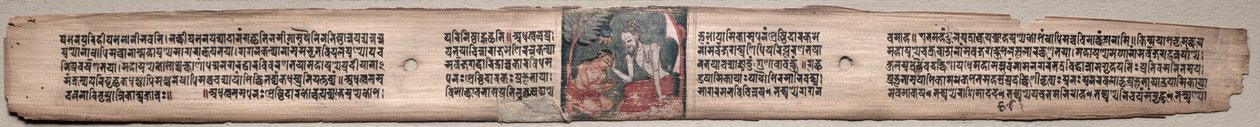 Sudhana and the Rishi Bhishmottaranirgosha: Folio 94 (rett), fra en Gandavyuha-sutra (Scripture of the Supreme Array) av Unknown artist