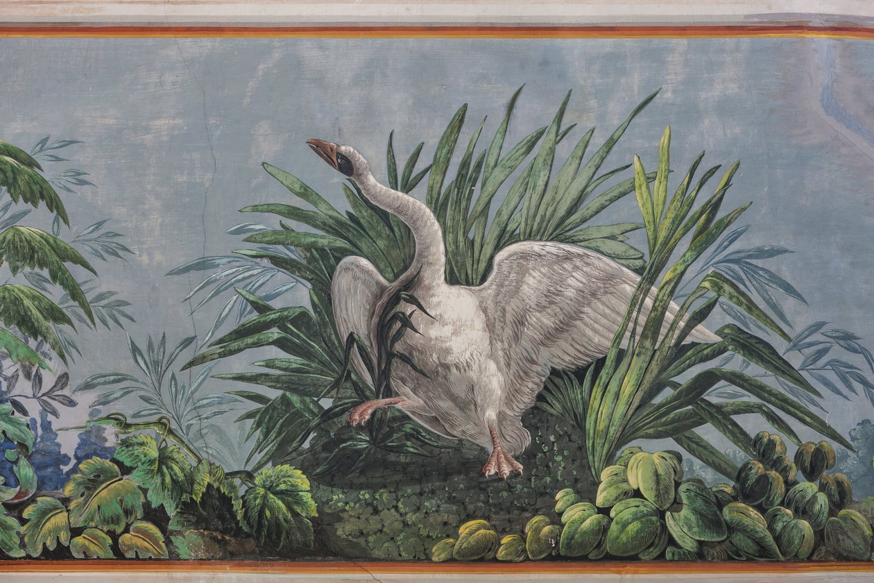 Swan, detalj av 3743687 (fresco) av Unknown artist