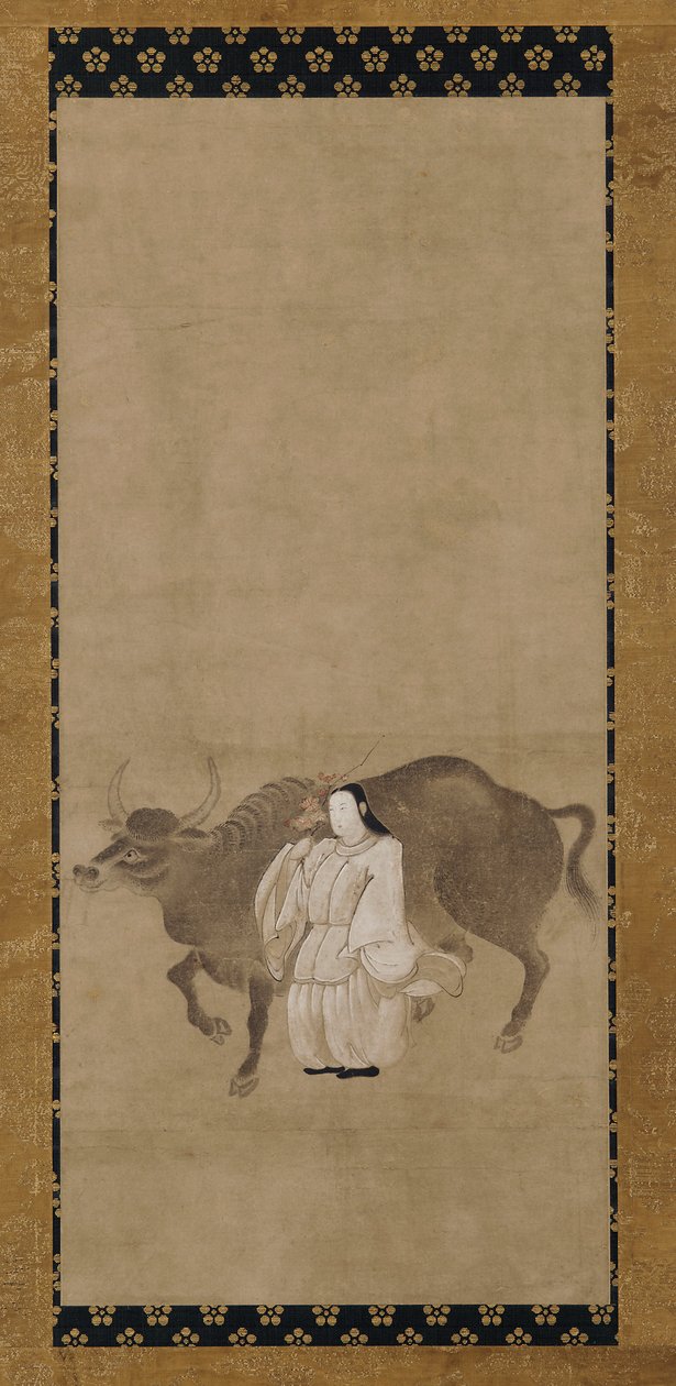 Tenjin (Sugawara no Michizane) Med plan x av Unknown artist