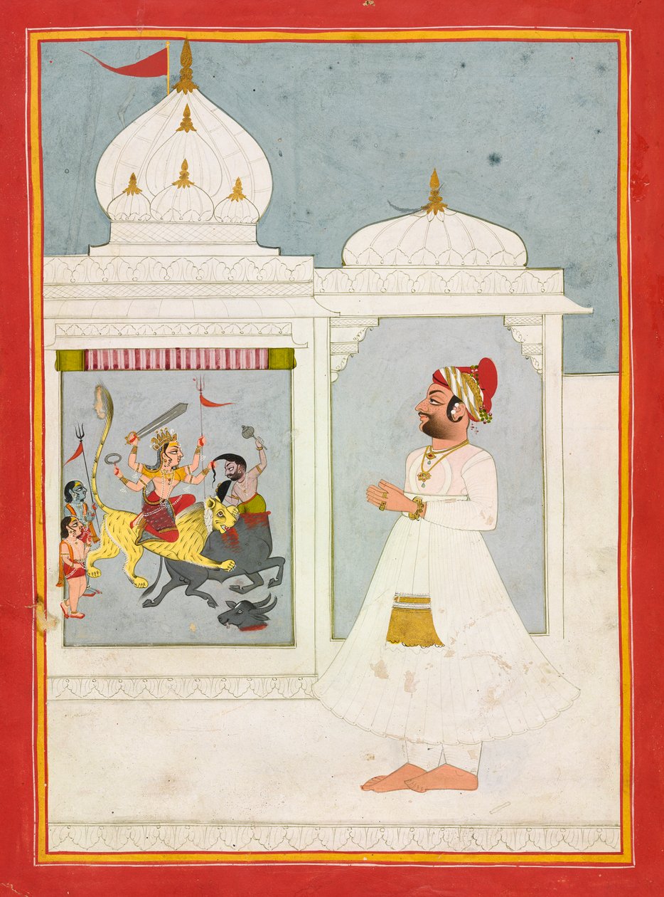 Thakur Ajit Singh tilber gudinnen av Unknown artist