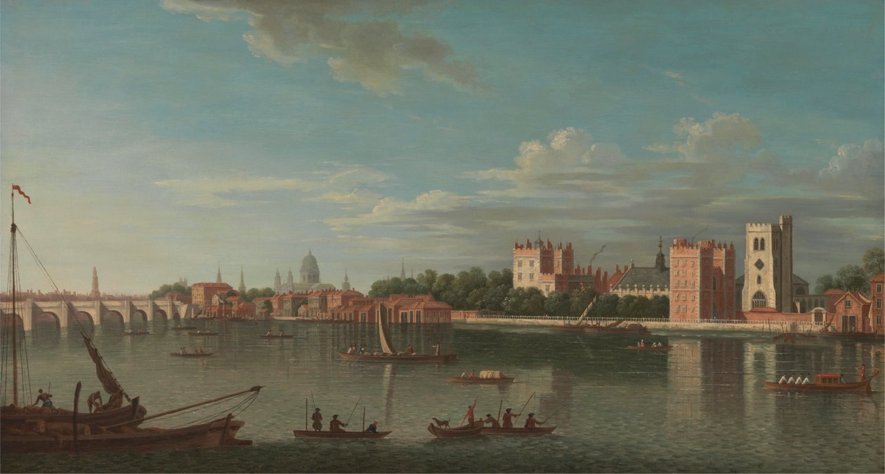 Themsen ved Lambeth Palace av Unknown artist