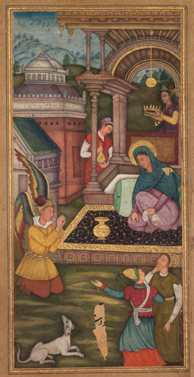 Bebudelsen, fra et hellighetsspeil (Mir’at al-quds) av far Jerome Xavier av Unknown artist