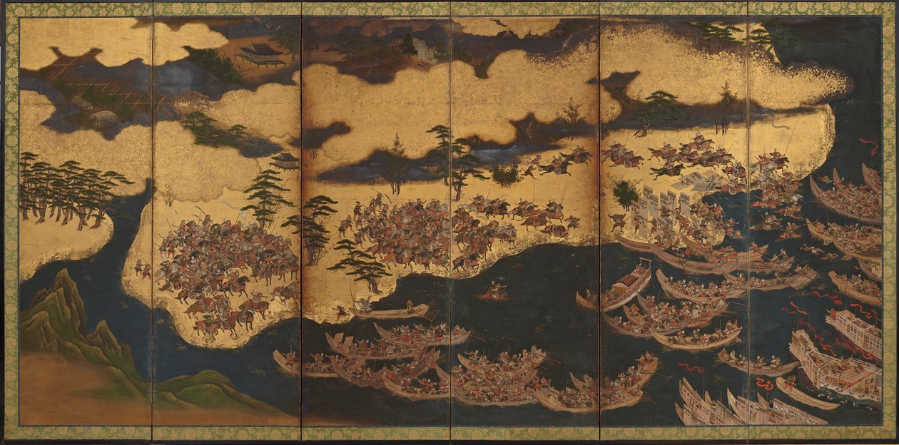 Slaget ved Yashima av Unknown artist