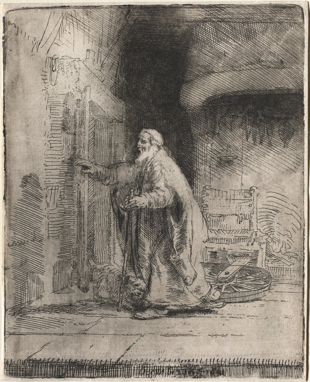 The Blindness of Tobit: The Large Plate av Unknown artist