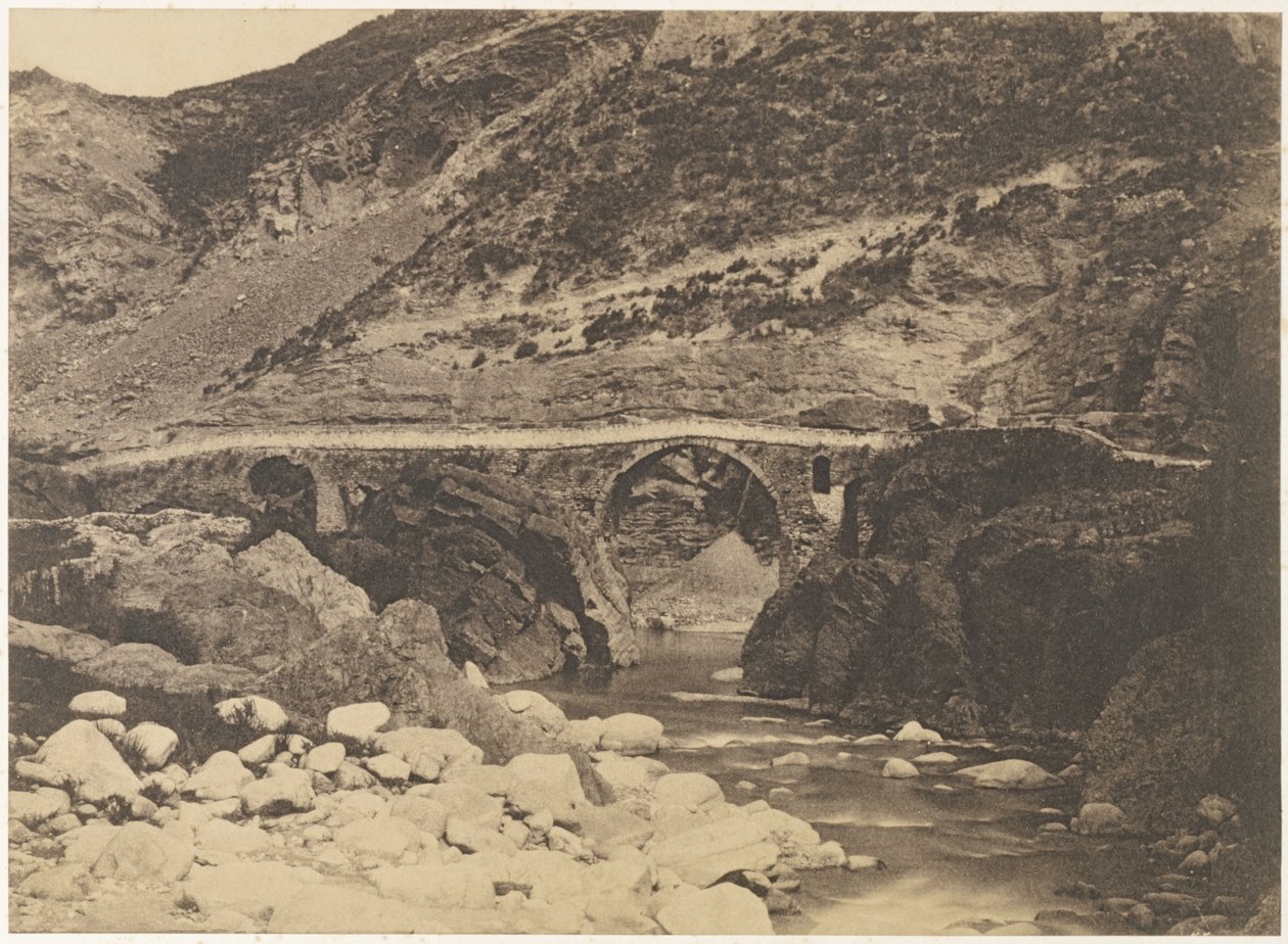 The Bridge of Palalda (nær Amelie Les-Bains) av Unknown artist