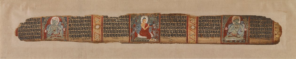 Buddha deler ut honning, fra et Prajnaparamita-manuskript av Unknown artist