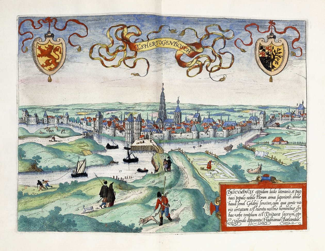 Byen S-Hertogenbosch, Nederland, 1588 av Unknown artist