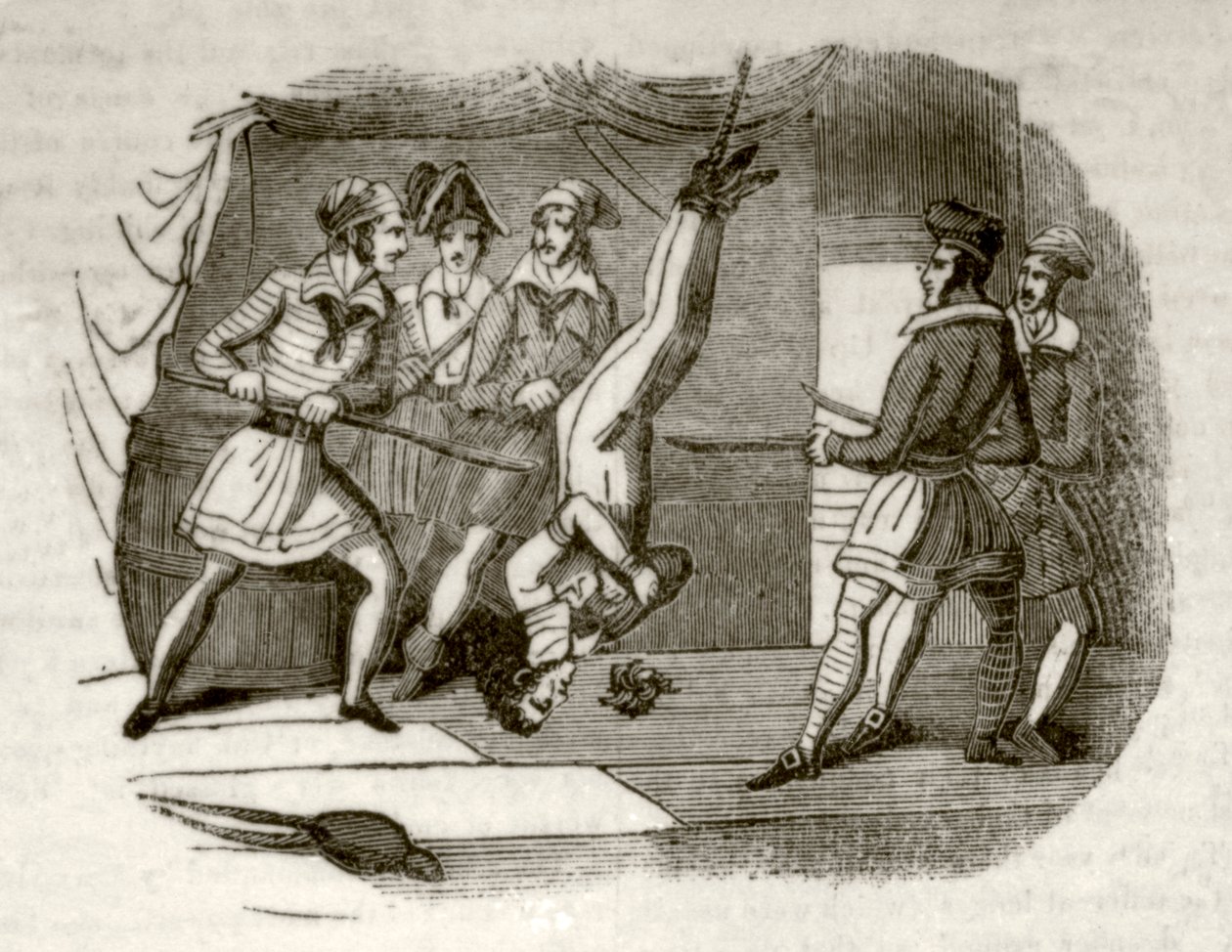 The Death Galley, eller, Pirate Schooner, ca. 1837 av Unknown artist