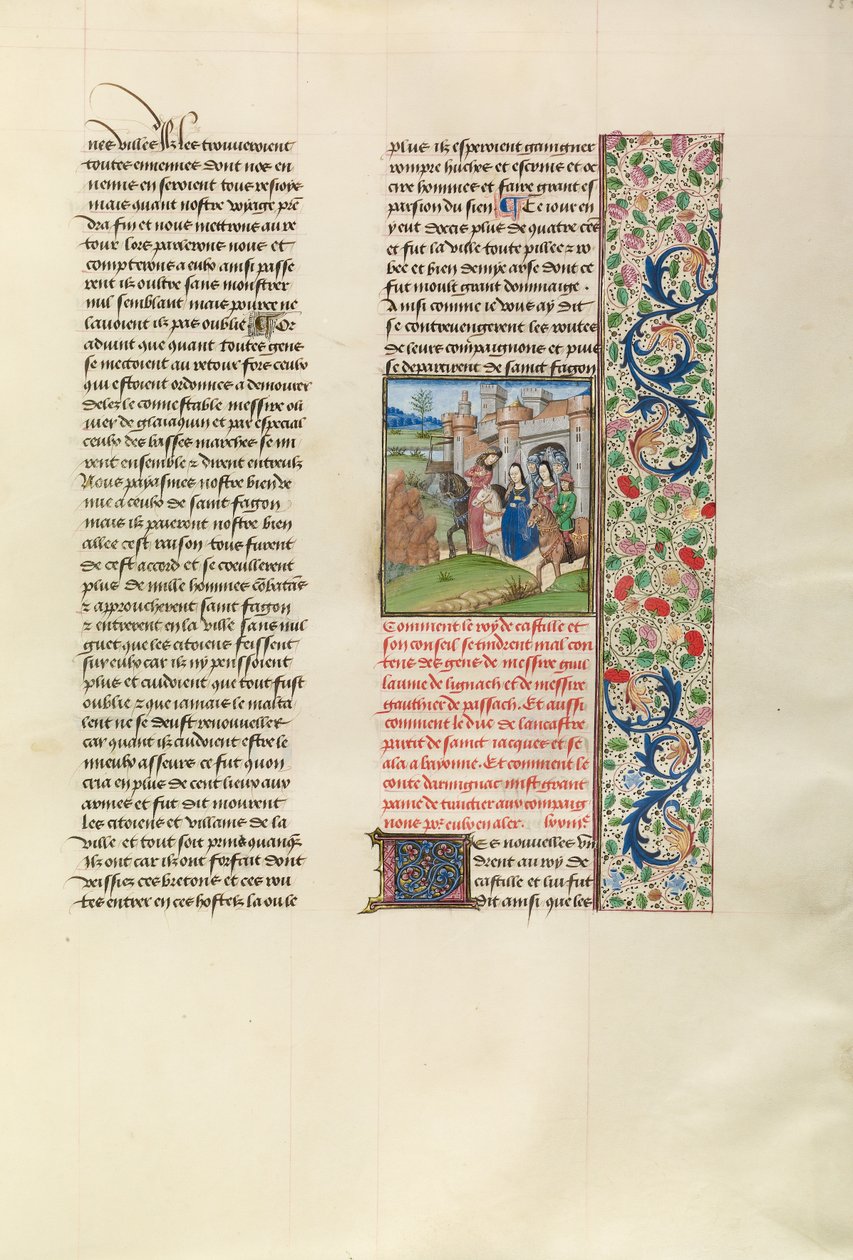 Johannes av Gaunts avreise fra Santiago de Compostela av Unknown artist